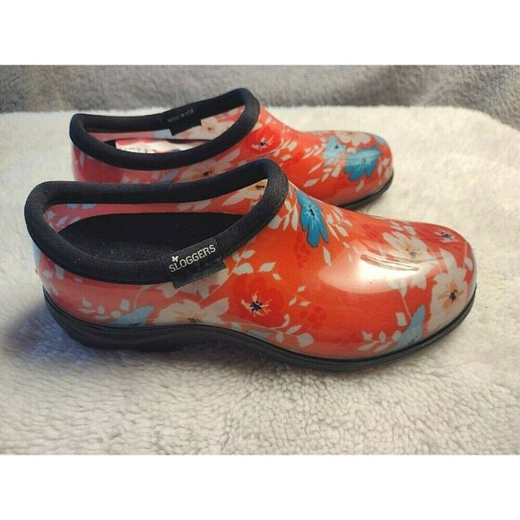 Sloggers Garden Shoes Slip On Comfort Waterproof Flowers Size 6 NEW - Picture 2 of 8